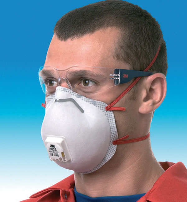 Masques coques anti-poussière avec soupape - série 8300 - gamme confort 3M  - Masques - Hygiène - Sécurité - Matériel de laboratoire